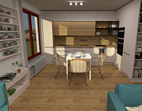 Rekonstrukce RD - propojení obývacího pokoje s kuchyní