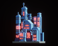 Tiny voxel city