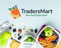 Grocery Store Brand Identity & UIUX Design TradersMart