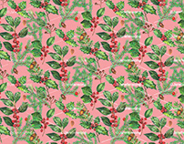 Christmas Berries Pattern Surface design