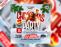Free PSD | Christmas Day Party Instagram Post PSD