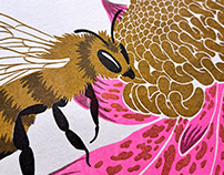 Bees - Risograph Prints