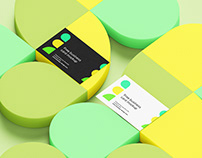 Free abstract business card mockup