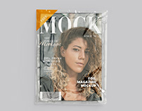 Free magazine in foil mockup