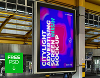 Free Warsaw Outdoor Citylight Ad Screen Mock-Up 9 v6