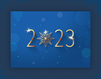 2023 New Year Premium Design. Banner. Greeting card.