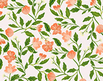 Floral Pattern Textile Design
