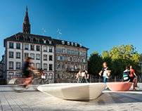 Nouveaux mobiliers urbains sur les quais strasbourgeois