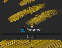 Gold mixer brushes for Photoshop_free download