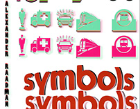 Symbols, Font, Poster, Illustration Design by Raadman