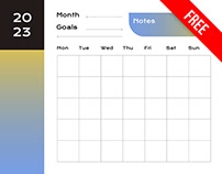 Gradient Monthly Schedule - free Google Docs Template