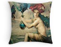 Cushion "The Blessed Temperance", on Redbubble
