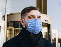 Man Wearing a Face Mask Mockup [Free PSD download]