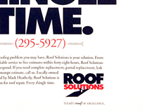 Ad for roofing company