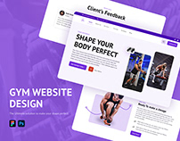 gym and fitness website design