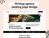 Writing Agency Landing Page Design