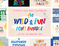 The Wild & Fun Font Bundle - 95% Off