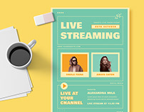 Live Stream Event Flyer Template