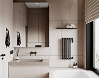 Проект интерьера ванной комнаты в современном стиле