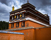 Labrang Monastery . Xiahe . Gansu . China