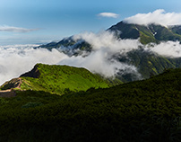 Mt.Hijiridake.cloudy morning.