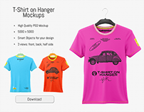 T-Shirt on Hanger Mockups PSD