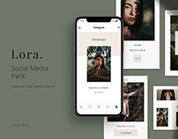 LORA - Social Media Pack. Creative & stylish design