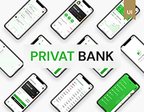 Privat Bank Mobile App Design Concept.