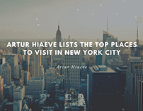Artur Hiaeve Lists the Top Places to Visit in New York