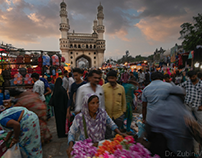 Charming Charminar by sunset and later Hyderabad