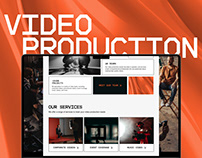 Video production company website UX/UI design