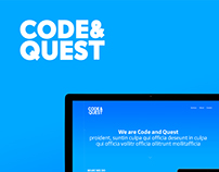 Code and Quest - logo and website design