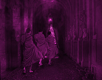 Monks going for prayer- Fantasy Photo manipulation