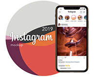 Instagram mockup template 2019 PSD Sketch download