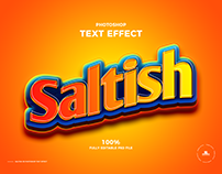 Free Saltish 3D Photoshop Text Effect