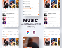 Music Player App UI Kit Design