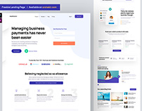 Landing page for saas company.