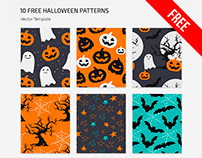 Free Halloween Pattern Set in EPS + PSD