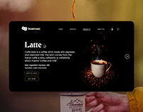 Latte coffee order online UI concept