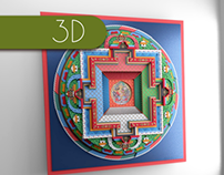Animated Tibetan Mandala (Blender/Cycles)