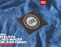 Logo Mockup On Denim Fabric - FREEBIE