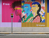 Free Mural Wall Mockup Scenes