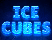 Ice Cubes Text Style Freebie