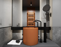 Loft bathroom design CGI