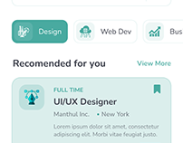 Job finder/seeker app uiux design