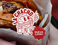 Cartoon style hamburger restaurant branding & logo