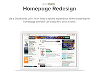 Goodreads Homepage Redesign