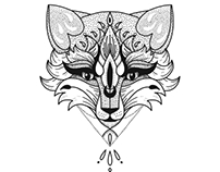 Fox tattoo design