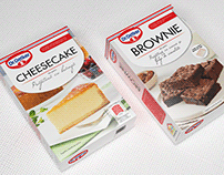 Dr. Oetker Cheesecake & Brownie Mix Packaging