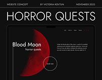 Horror quests│Landing page│Website Design